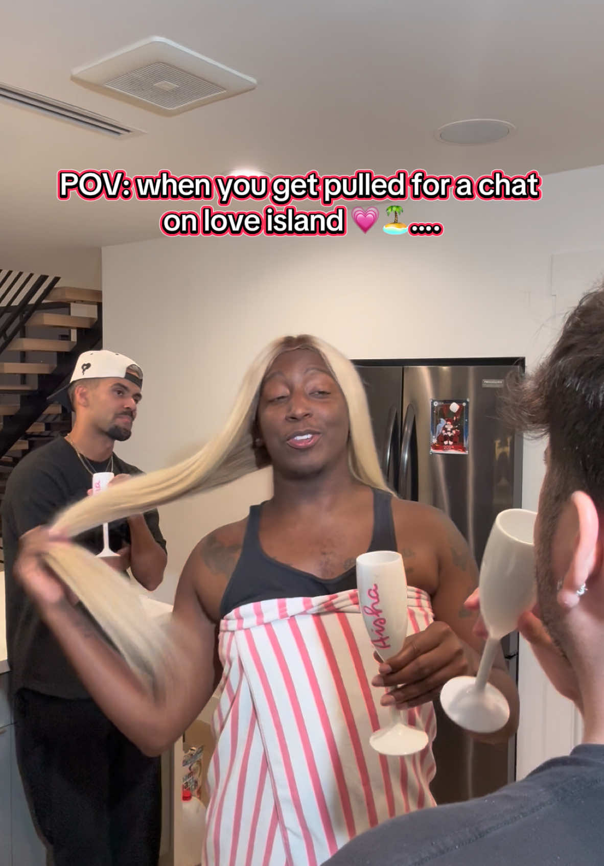 A post by @markellwashington1 on TikTok caption: @Nate Wyatt you really need to get it together if you’re going to try to pull me for a chat… @Love Island USA lol we ate this up !! #loveislandusa #loveisland 