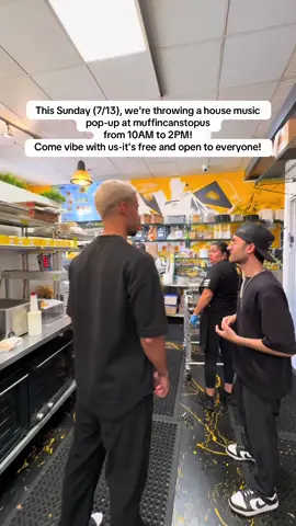 A post by @nate_wyatt on TikTok caption: If you're into house music, good coffee, and good vibes — pull up this Sunday for our Sunday sessions at @Muffin Can Stop Us from 10am to 3pm! Everyone is invited, so grab your crew and slide through! Special thanks to @Sports Research for sponsoring and debuting 3 new wellness drinks to keep you feeling your best. #sportsresearchpartner RSVP link in bio 12616 Ventura Blvd Studio City, CA 91604