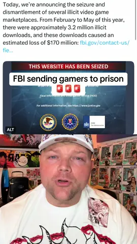 A post by @baldbetter on TikTok caption: FBI sending gamers to jail🚨 #gamers #gaming #foryou