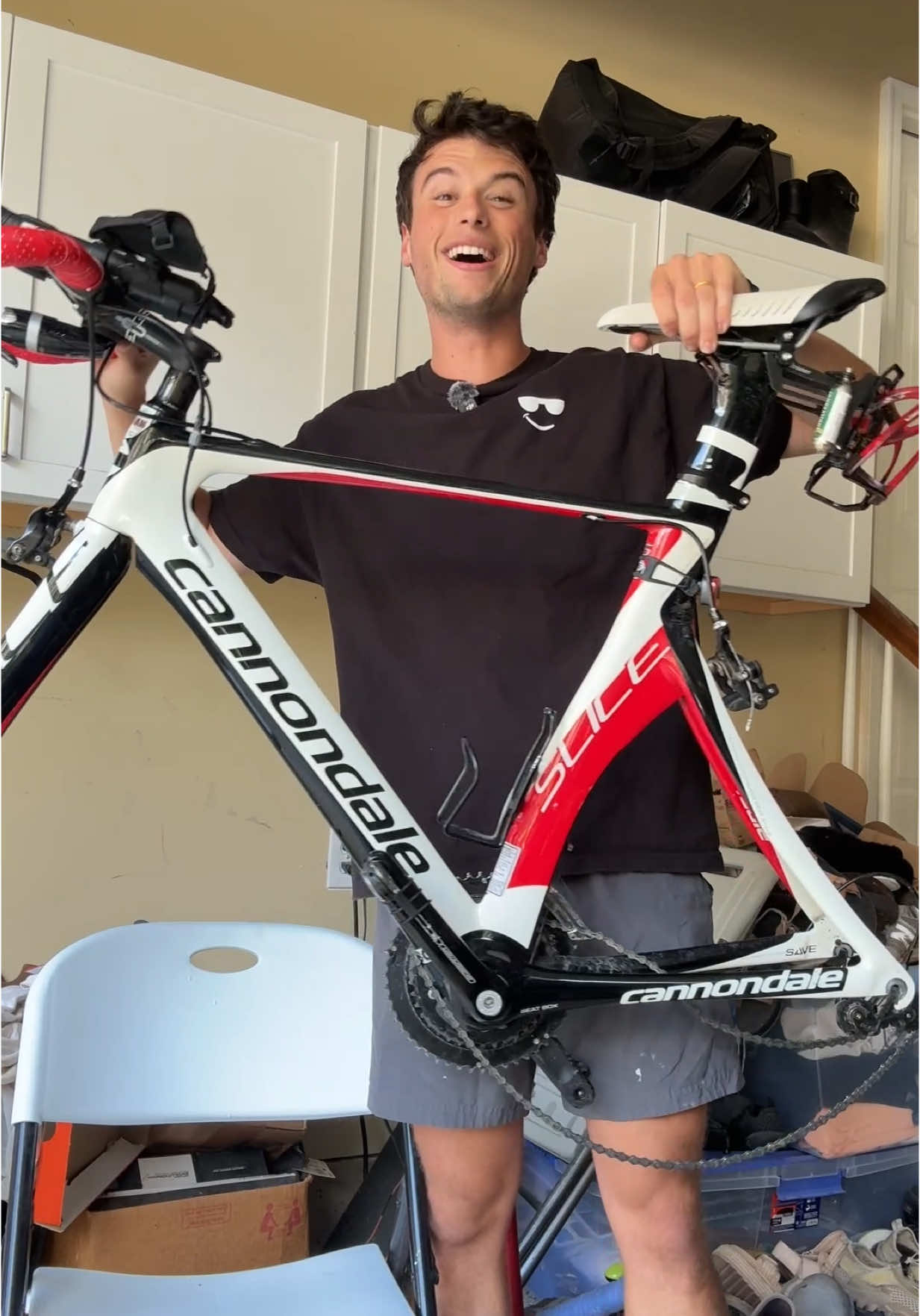 A post by @jacob___v on TikTok caption: Nothing sounds better to me than a last minute triathlon 😎