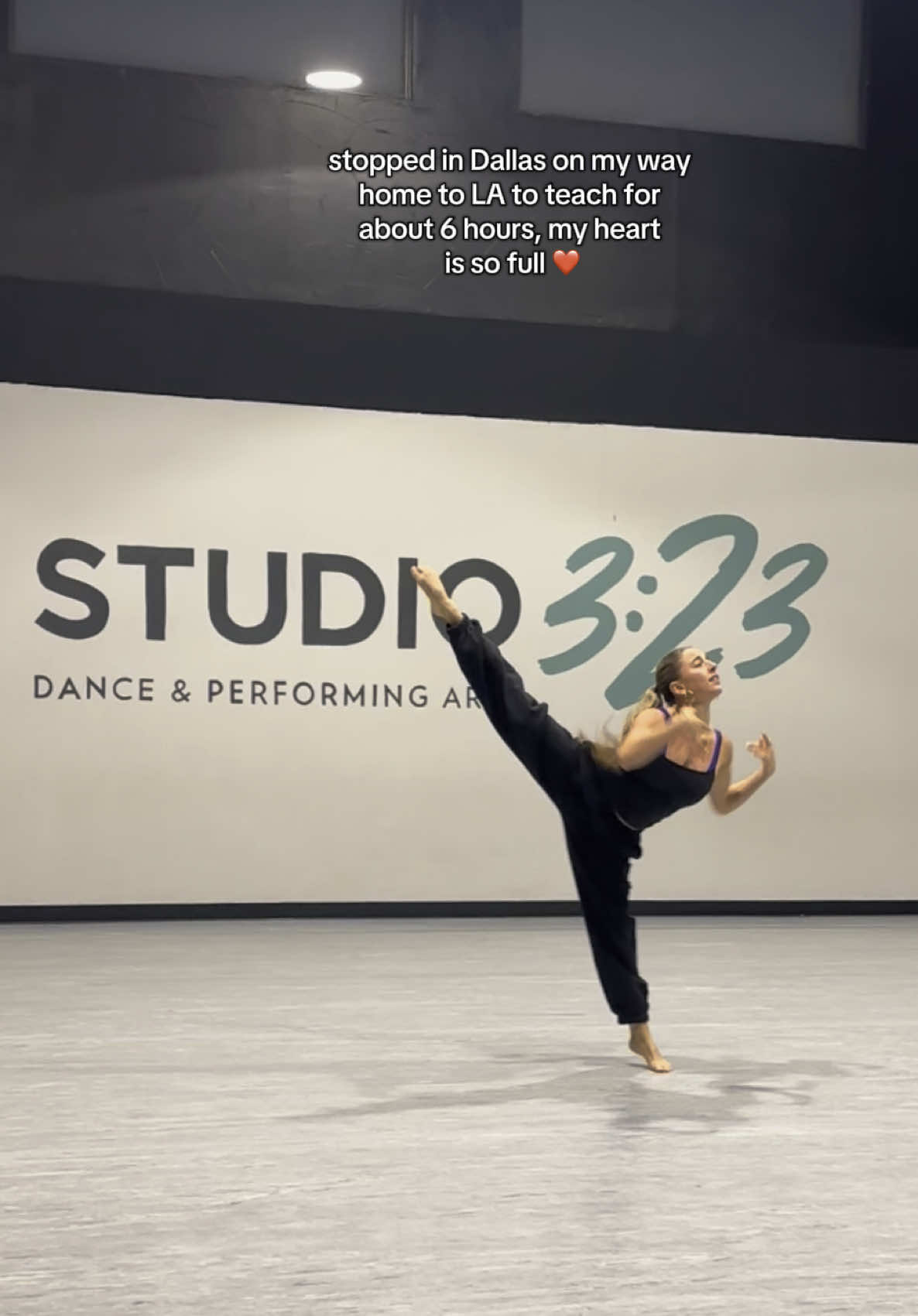 A post by @gianina on TikTok caption: to all 3 classes today, thank you💌 @Studio 3:23 @Demi Lovato #choreobyg 