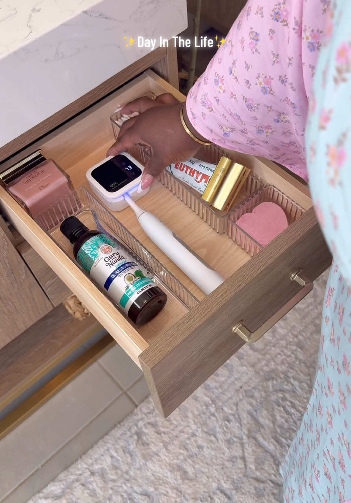 A post by @operation_niki on TikTok caption: I’m just a girl besties! 🧖🏾‍♀️💕So much to do so little time!!  #clean #CleanTok #satisfying #cleaningmotivation #cleaningtips #cleanhome #organized #organizedhome #asmr #momtok #sahm #dayinmylife #routine