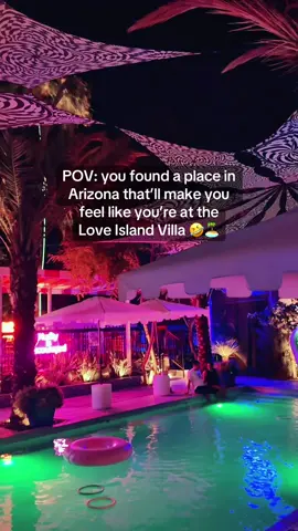A post by @wildjoyexperiences on TikTok caption: LOVE ISLAND IN PHOENIX?? 👀 imagine the chats!! 🤯 my fav is ”PLS FORGIVE ME”💀 the Pemberton in phoenix seriously could host love island season 8…it’s so cool!! If you’re in Arizona, def check out the Pemberton if you want a unique night out 🍹