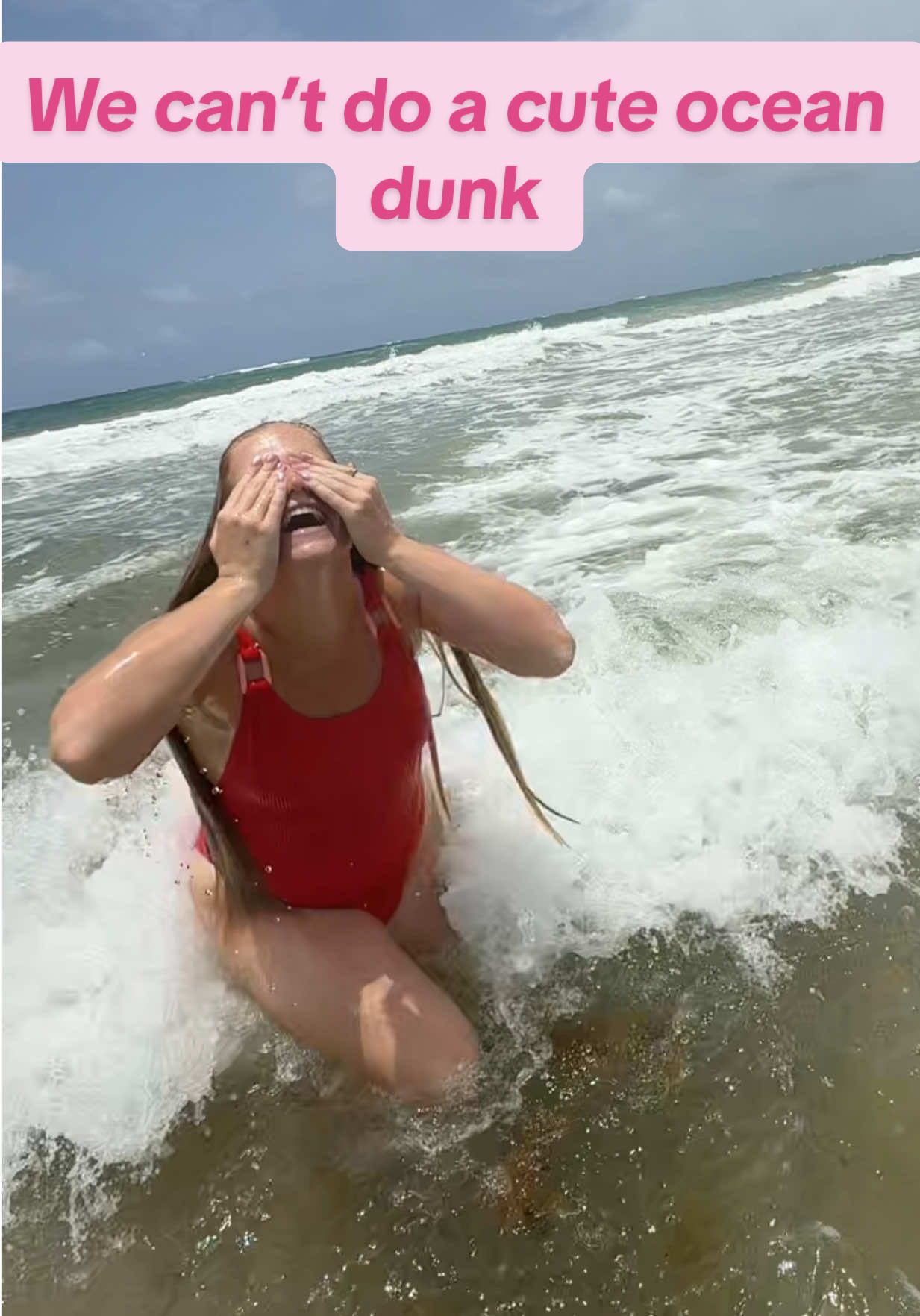 A post by @bethannebrice on TikTok caption: Red flag was out😂 & the seaweed in my top is sending me @kaylee_brice 