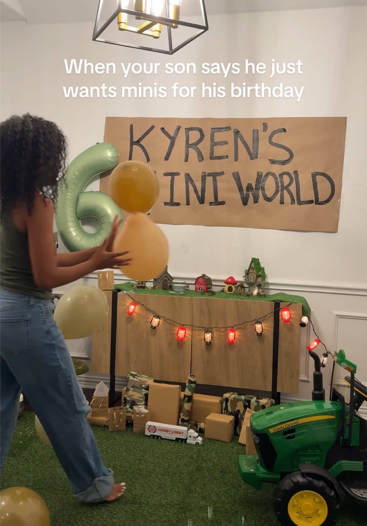 A post by @kyrahenry_ on TikTok caption: No theme just minis 🥹 #minis #birthday #surprise #birthdaymorning 