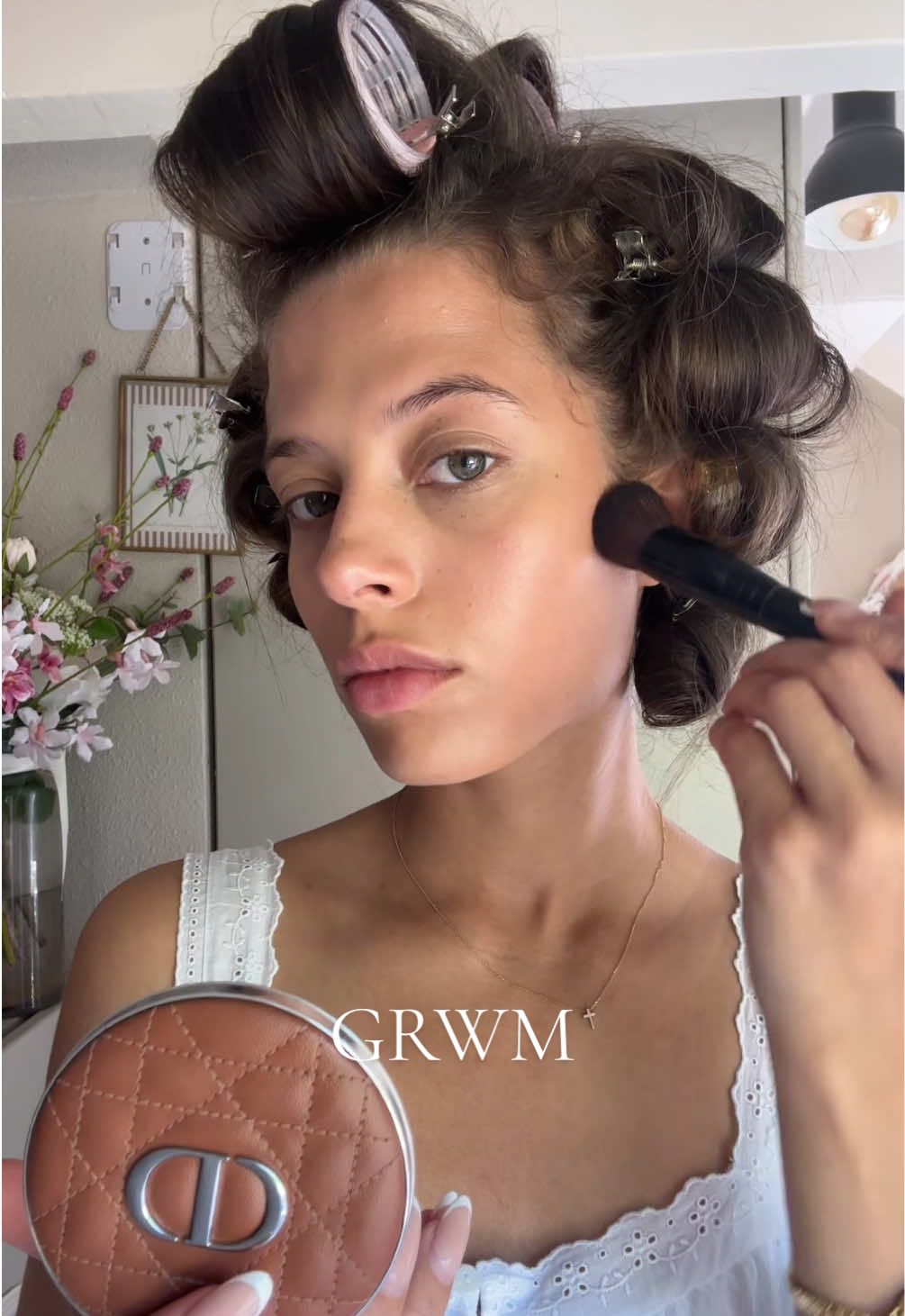 A post by @zarajanice on TikTok caption: My updated make up routine 🌼🧺🫧🍋 #grwm 