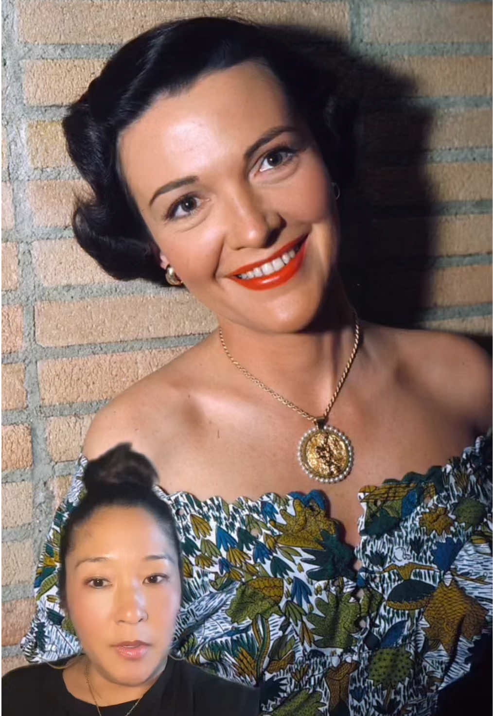 A post by @mesnarky on TikTok caption: Replying to @lucabrazzi5 Nancy Davis before she met and married Ronald Reagan. 👀🎬  #entertainment #celebrity #oldhollywood #vintage #history #tea 