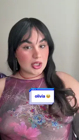 A post by @lizziemcwhore on TikTok caption: no dejaré que el cringe me impida subir esto… olivia here we go 😭😭😭😭
