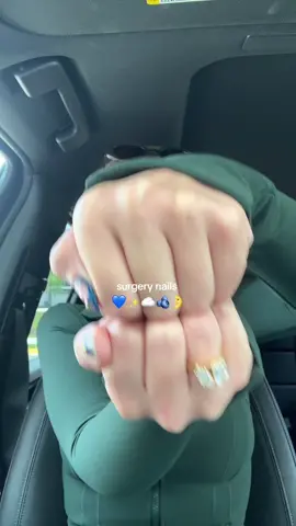 A post by @smallersam_pcos on TikTok caption: of course they’re blue 🫐✨  #newnails #manicure #blue #nails 