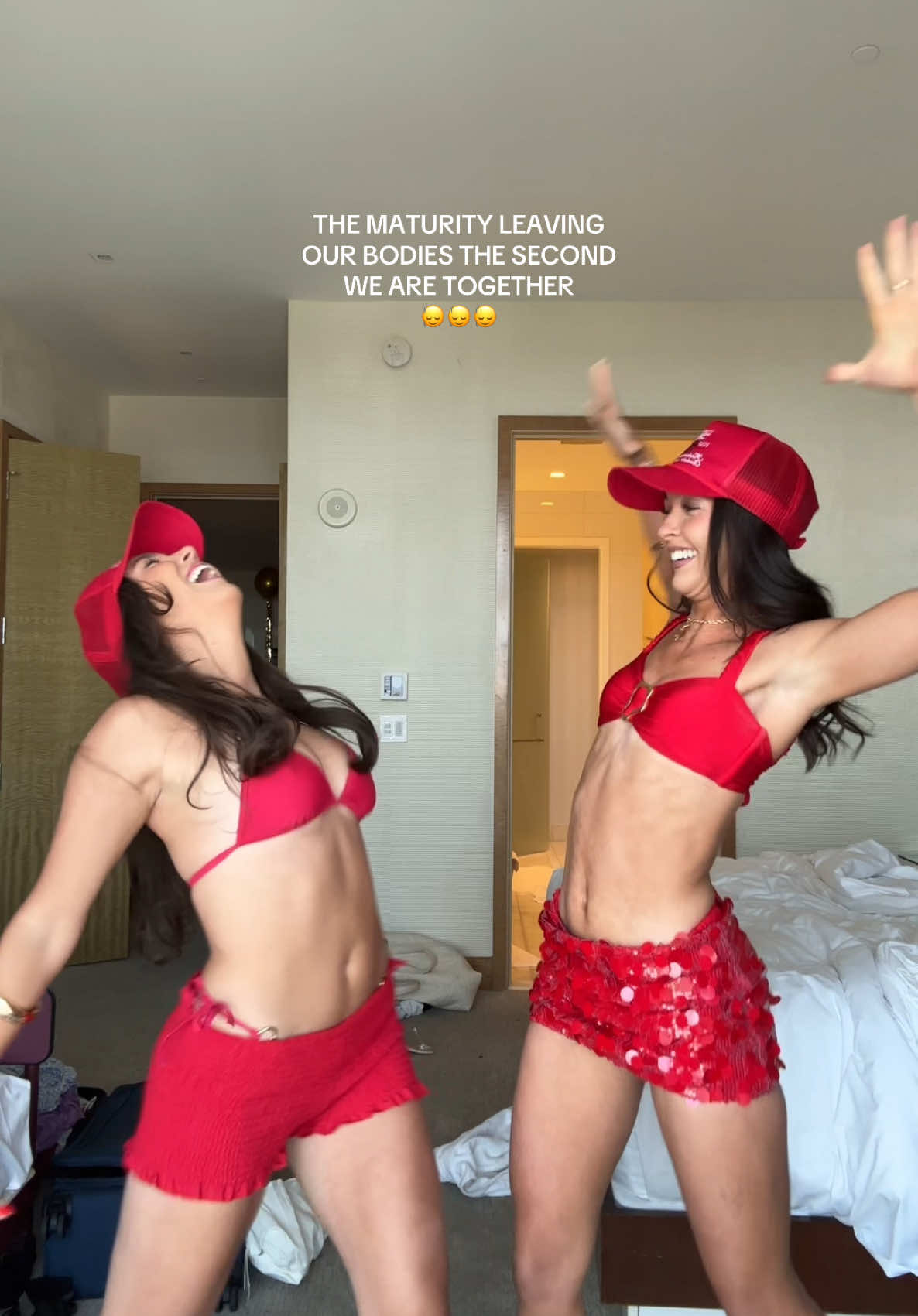 A post by @kencradic on TikTok caption: I love having a sister🥹🤣our third day in Vegas…thriving and surving🥂🎰🎲 #sisters #fyp #foryou #vegasbaby #vegasbachelorette #bacheloretteparty 