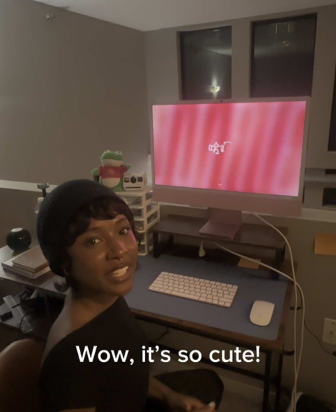A post by @jaidabunni on TikTok caption: I love her! She’s so cute. @apple #imac 