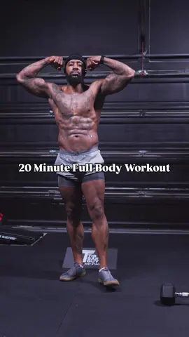 A post by @omar.hiit on TikTok caption: 20 Minute Dumbbell Workout with Cardio  #homeworkout #hiit #fullbodyworkout 