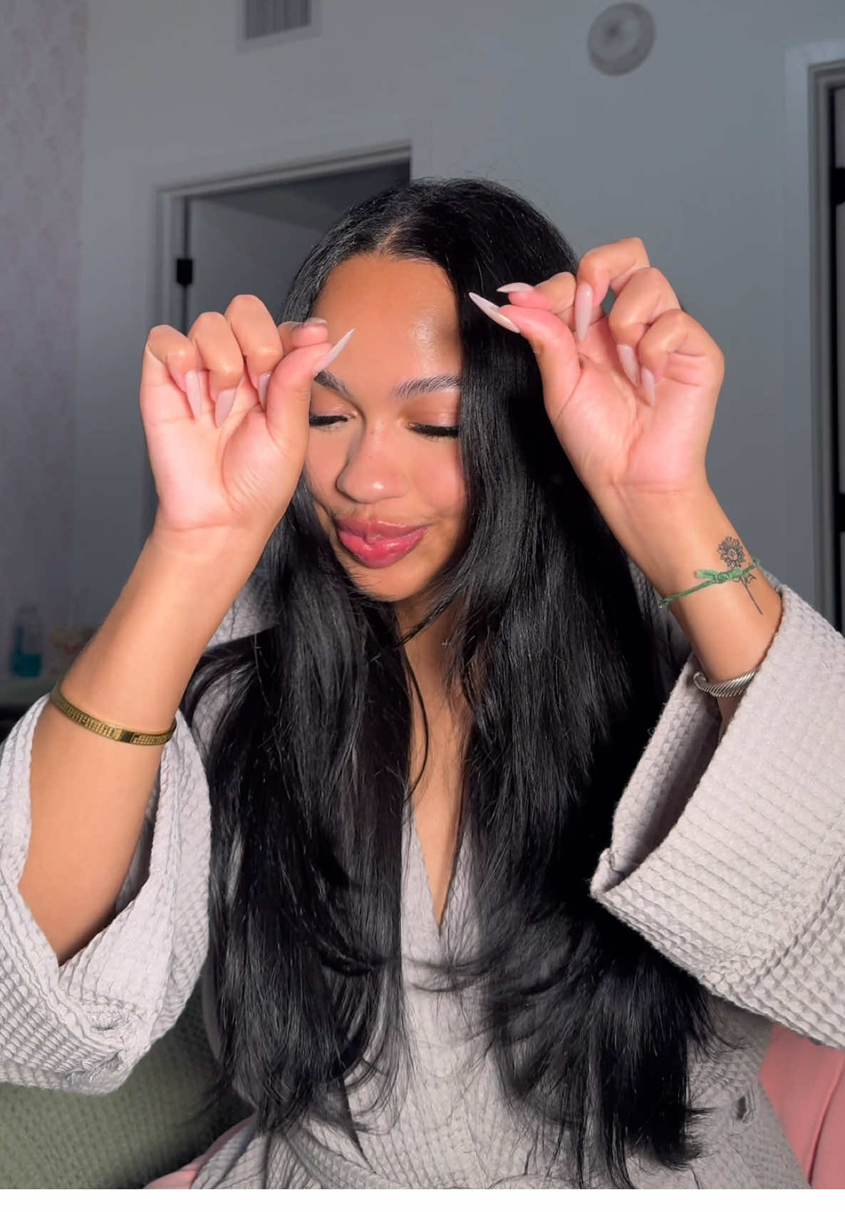 A post by @zizzysizzle on TikTok caption: Loving life🥹💕 #grwmmakeup 