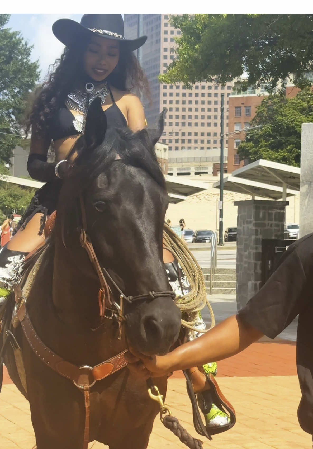 A post by @tricedavis on TikTok caption: Final destination COWBOY CARTERRR! #atlanta #cowbodycarter #cowboycartertour #beyonce 
