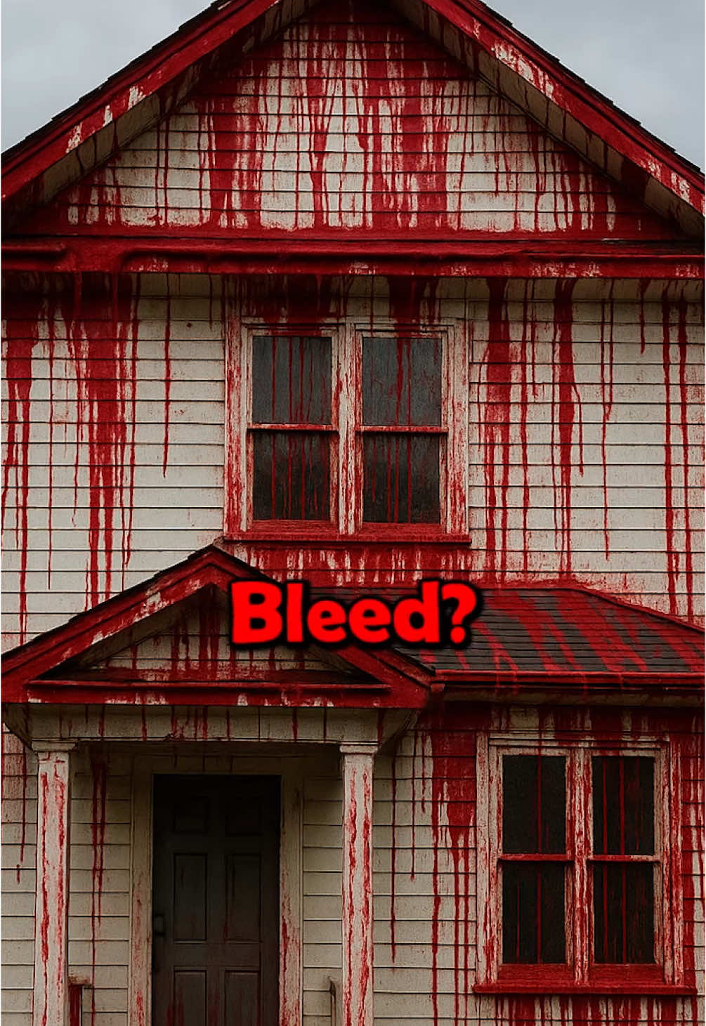 A post by @tb4ypodcast on TikTok caption: This couples house started bleeding…😨🏚️🩸#podcast #tb4ypodcast #fyp #story #horror #mystery 