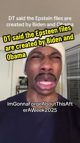 A post by @advicefromlouisreloaded on TikTok caption: DT said the  Epsteen files are  created by Biden and Obama #advicefromlouis #satire #kamala #kamlaharris #biden 