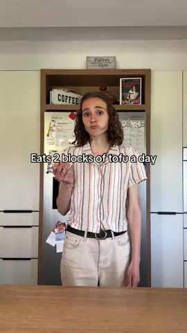 A post by @fitgreenmind on TikTok caption: Just kidding, I love my tofu!🤭 #easyrecipes #veganrecipes #veganfood #foodie #foodtok 