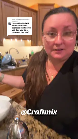 A post by @bridalinfluencerkasia on TikTok caption: Replying to @alexandrainflorida  Let’s try the Espresso Martini by @Craftmix just for you! #espressomartini #craftmix #dexterthedoggie #vodka #bridalinfluencer #martini #kirkland #costco #craftmixology #craftmixespresso #craftmixvarietypack #bridalinfluencerkasia @dexterthedoggie 
