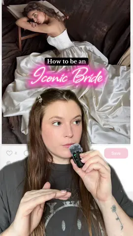 A post by @lynea.daprix on TikTok caption: How to be an iconic bride #iconicbride #bestweddingadvice #editorialbride #editorialwedding 