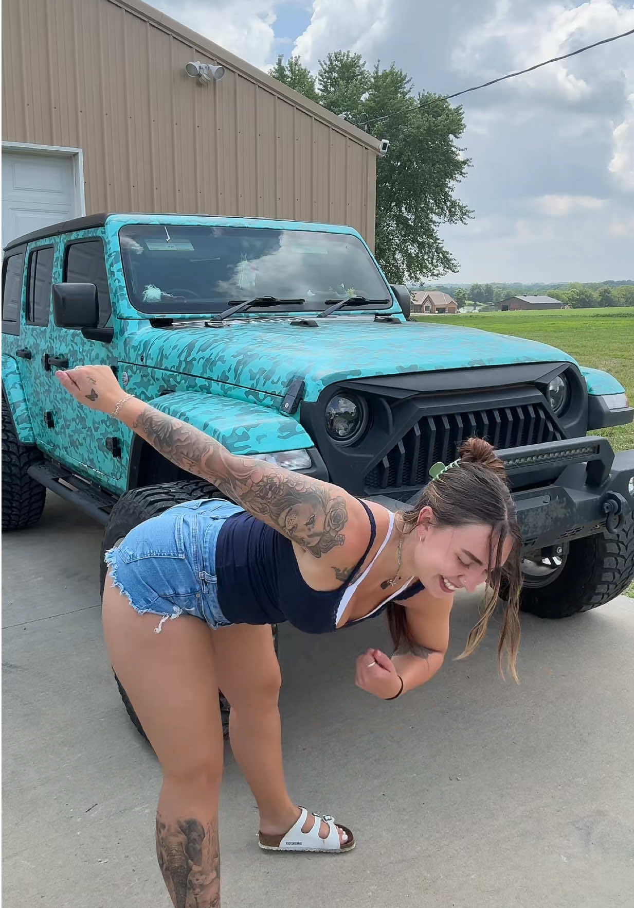 A post by @abbyberner on TikTok caption: THE JEEP IS BACK💕 #cars 