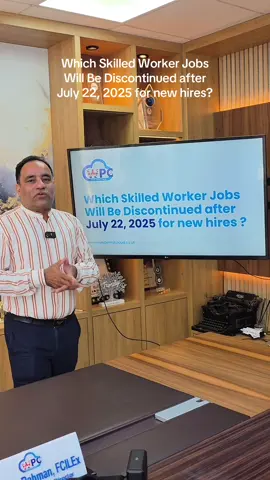 A post by @workpermitcloudltd on TikTok caption: Which Skilled Worker Jobs Will Be Discontinued after July 22, 2025 for new hires?
