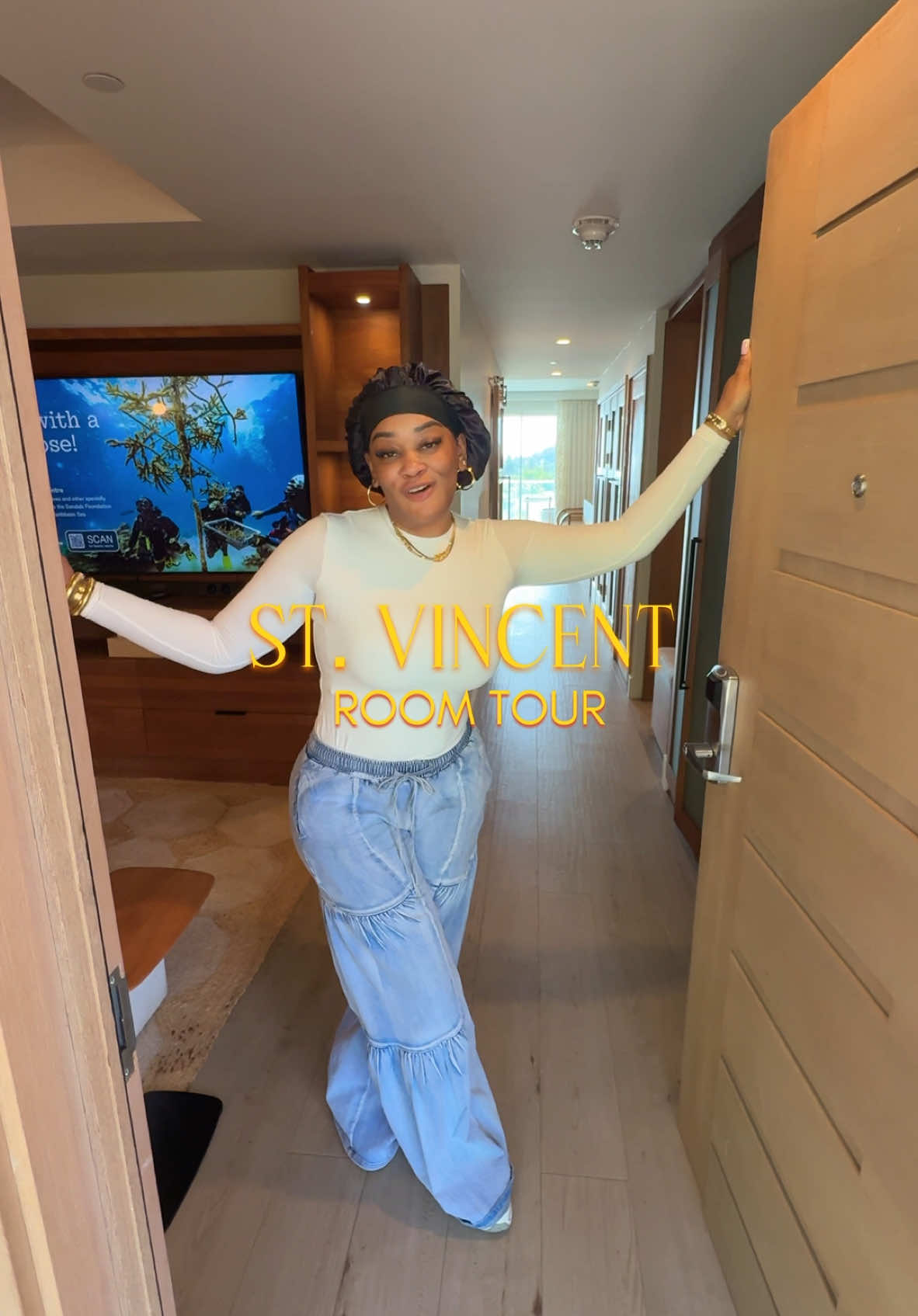 A post by @summerreignhenning on TikTok caption: Sandals St. Vincent room tour! 😍☀️⛰️