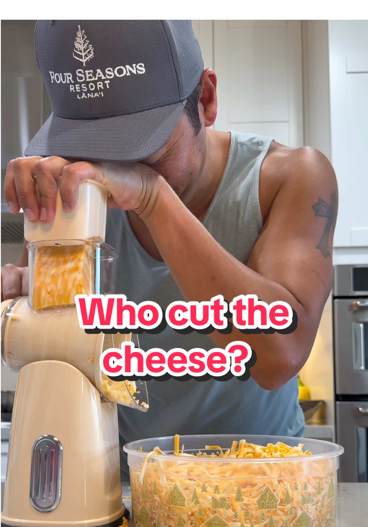 A post by @athomewithbryan on TikTok caption: It’s Family Taco Night which means it’s time to break out the famous cheese grater (and the dad jokes) 🧀 #cheese #cheesegrater #tacos #dadjokes #dadsoftiktok #bestproducts #athomewithbryan 