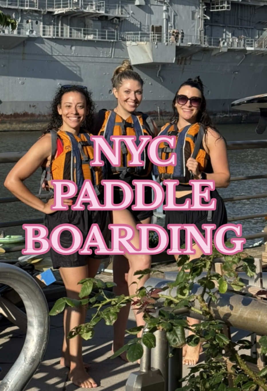 A post by @victoriakalina5678 on TikTok caption: Paddleboarding ☑️ #fyp #nyc #paddleboarding #dancer #adventuretime #summer #summervibes #friends #fail @Jenn Garland 