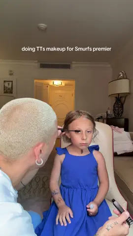 A post by @bobbypombo on TikTok caption: power duo💙 @Smurfs Movie @Paramount Pictures 
