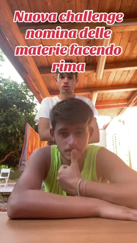 A post by @u_calabrisi1 on TikTok caption: Nuova challenge nomina delle materie facendo rima #videoviral #materie #duo 