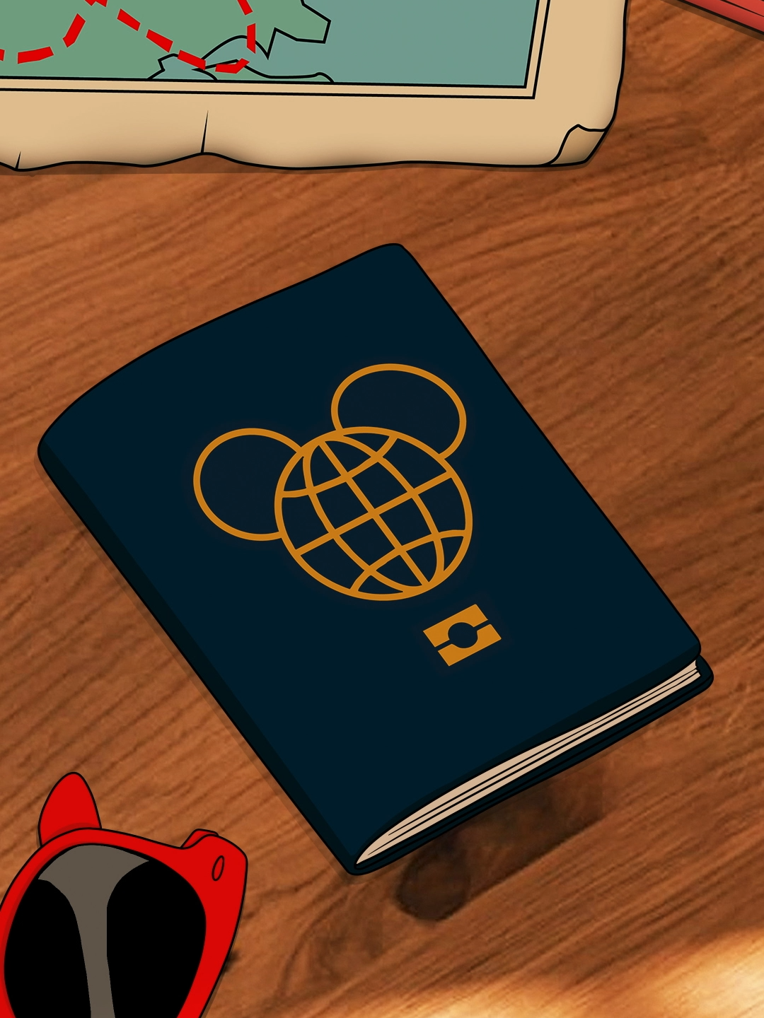 A post by @disney on TikTok caption: Oh boy! Mickey & Friends are on a great adventure around the world! Follow along to see where the journey takes them. ✈️☀️ #TravelsWithMickey