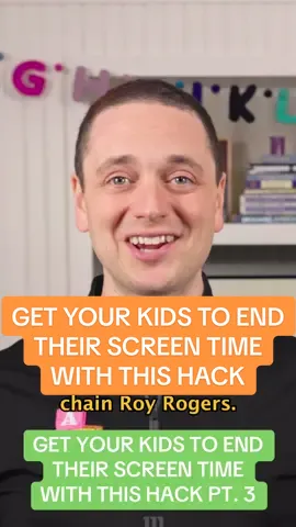 A post by @abcparentingadvice on TikTok caption: Get your kids to end their screen time with this hack pt. 3 #abcparenting #hack #screentime #tips #fyp #parenting