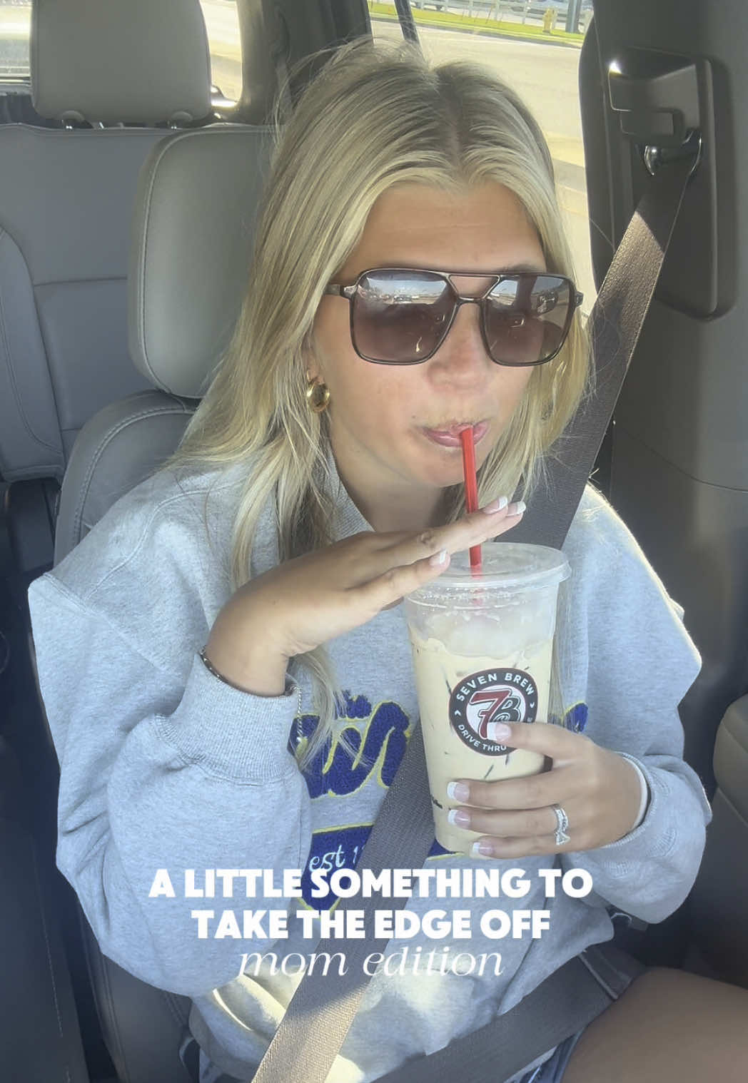 A post by @mrs.hannahlong on TikTok caption: @7brewcoffee helping my survive over here