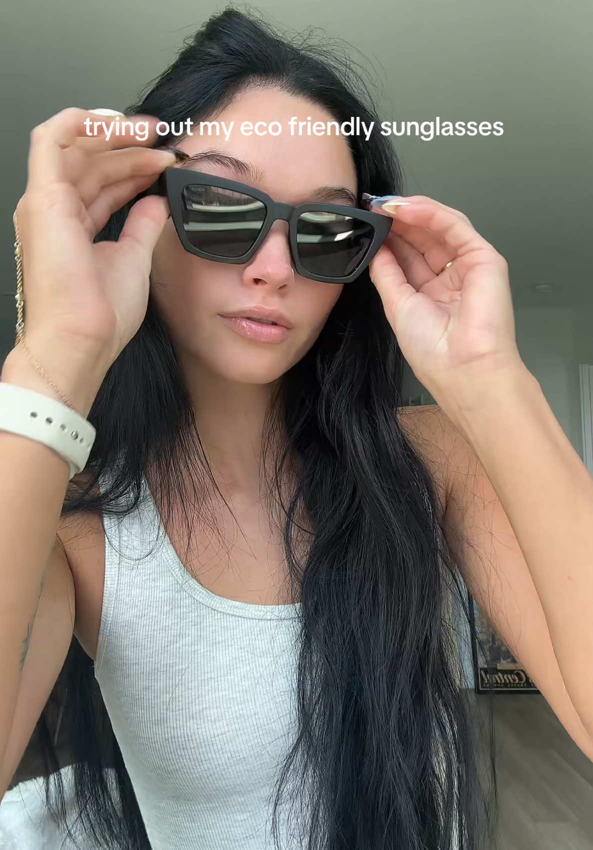 A post by @sig on TikTok caption: Eco friendly & cute 🕶️🙈🌊#sojos #wearthewave @SOJOS 