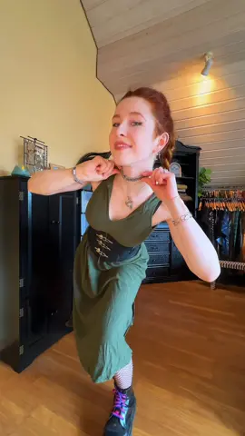 A post by @pattygurdy on TikTok caption: nacklace A or B?  #OOTD as a modern bard! #medieval #folk 