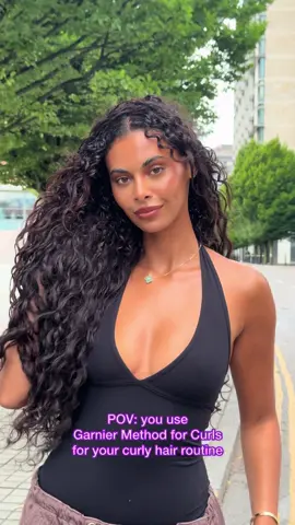 A post by @sophpiper_ on TikTok caption: #AD @Garnier method for curls helping nourish, define and hydrate curls like never before 👩🏽‍🦱🤎 #hotcurlsummer #garniermethodforcurls #curlyhair