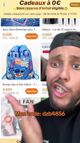 A post by @malikbouti on TikTok caption: Je valide fort le sac Stitch😂 Entre mon c0de【dzb4856】Télécharge l’appli TEMU & Obtiens TOUS les articles jusqu'à 0€ 🤫 si tu es nouvel utilisateur! Offre valable sur commande éligible. Soumis à conditions @Temu 