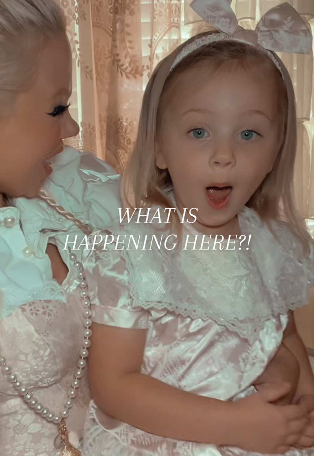 A post by @kayladawncook on TikTok caption: What is happening here?! #minime #mommydaughter #babygirl