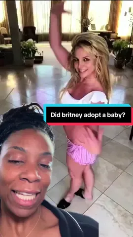 A post by @nosyforreal on TikTok caption: #magiefondvert I don’t think #britneyspears adopted a baby child I think it was a #dog after her divorce with #samasghari she adopted her dog snow ❄️ so I’m assuming she got another puppy 