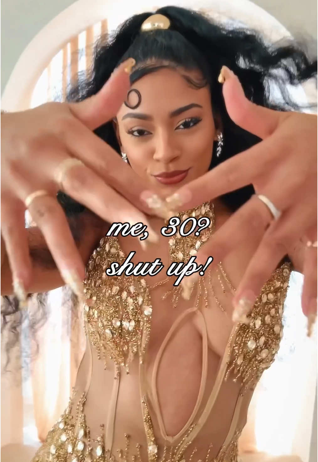 A post by @jasmeanbrown on TikTok caption: Me, 30?? Shut up!! 👑 #birthdaygirl 