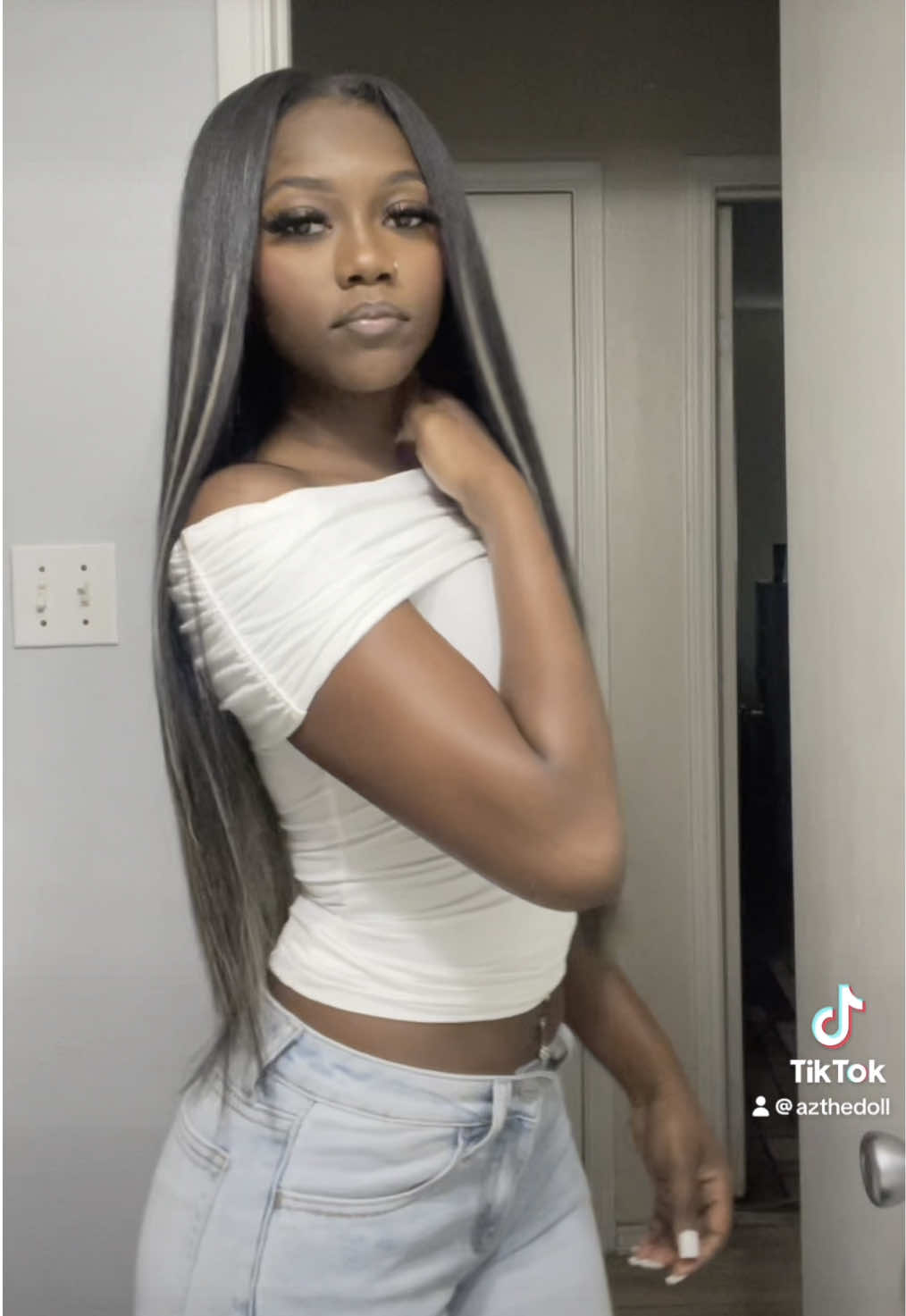 A post by @azthedoll on TikTok caption: Imma start doing more of these 💕 #foryou #fypシ゚viral #azdadonn #4u #viral  #makeuproutine #grwm #blowthisupforme 