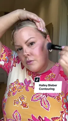 A post by @selenamup on TikTok caption: If @Hailey Bieber does it we do it too Using the shade “biscuit” from @Westman-Atelier same and Hailey obvi #haileybieber #contouring #contour #makeuptutorial 