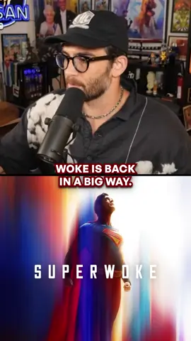A post by @hasandpiker on TikTok caption: went to see Superwoke #hasanabi #superman