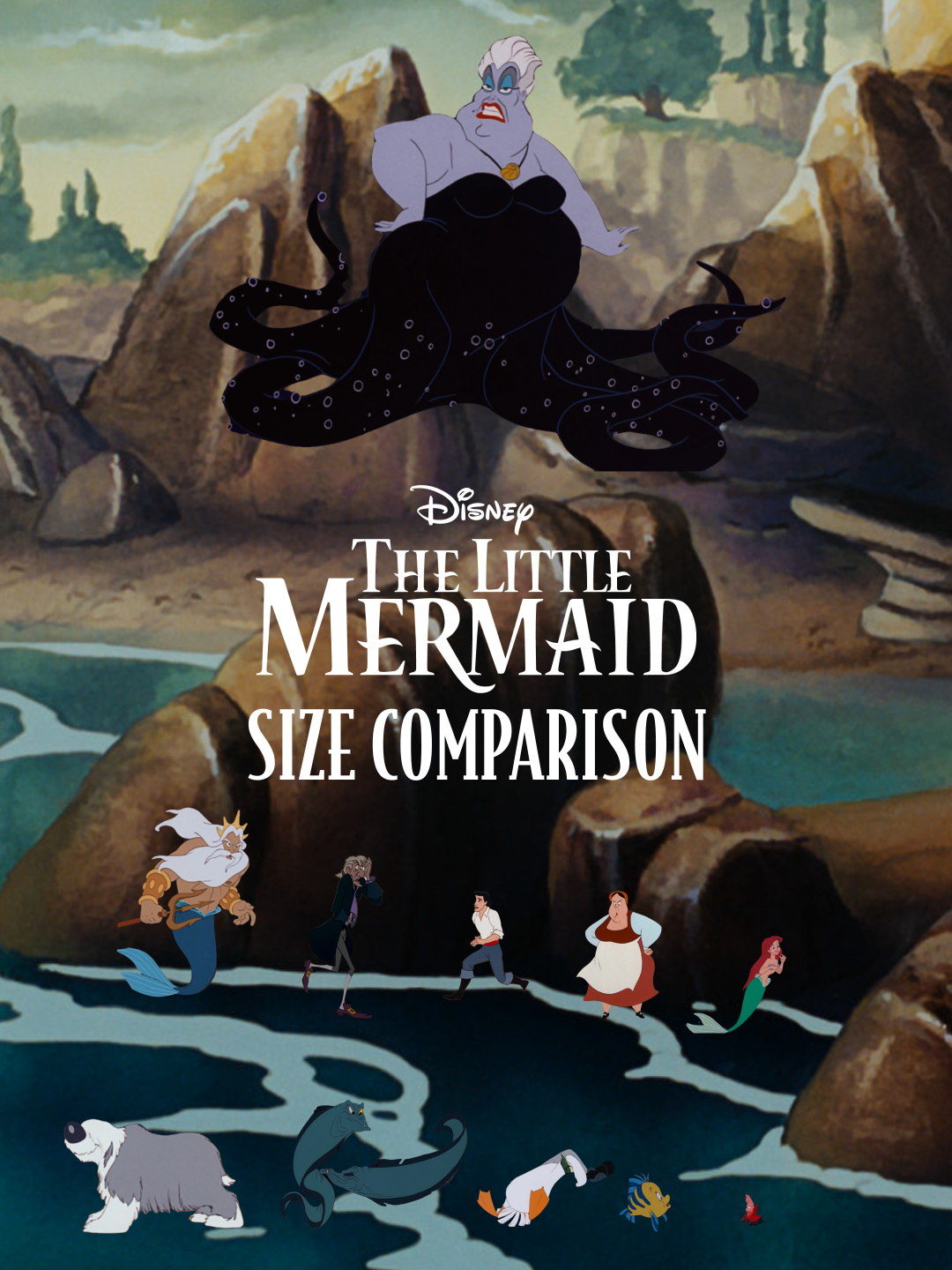 A post by @disney on TikTok caption: No matter their size, these characters have ocean-sized charm. 🌊✨ Delve deeper into their world and stream The Little Mermaid on @disneyplus.