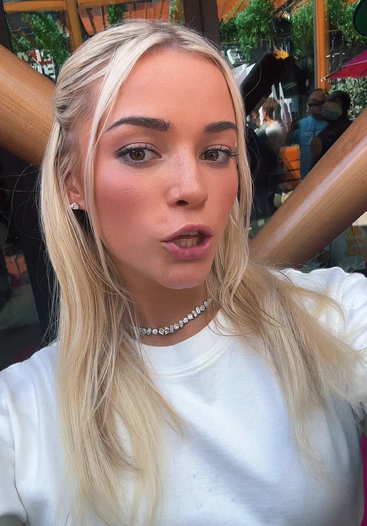 A post by @livvy on TikTok caption: I’m sorry too good to pass up @noah beck #foryou #quarterback #mlb #asg #sideline 