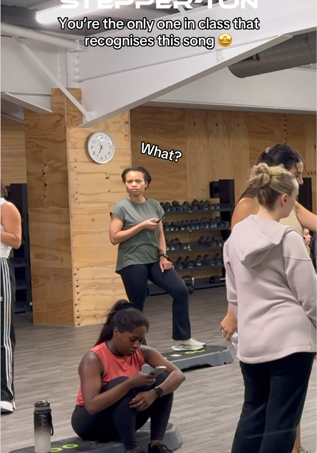 A post by @juliusburphy on TikTok caption: I love her first reaction 😂 @Jayjay honestly has such a uplifting bubbly energy that she brings to class everytime. Sorry for standing in her way 😭 #fyp #foryoupage #stepperton #juliusburphy #kpopdemonhunters 