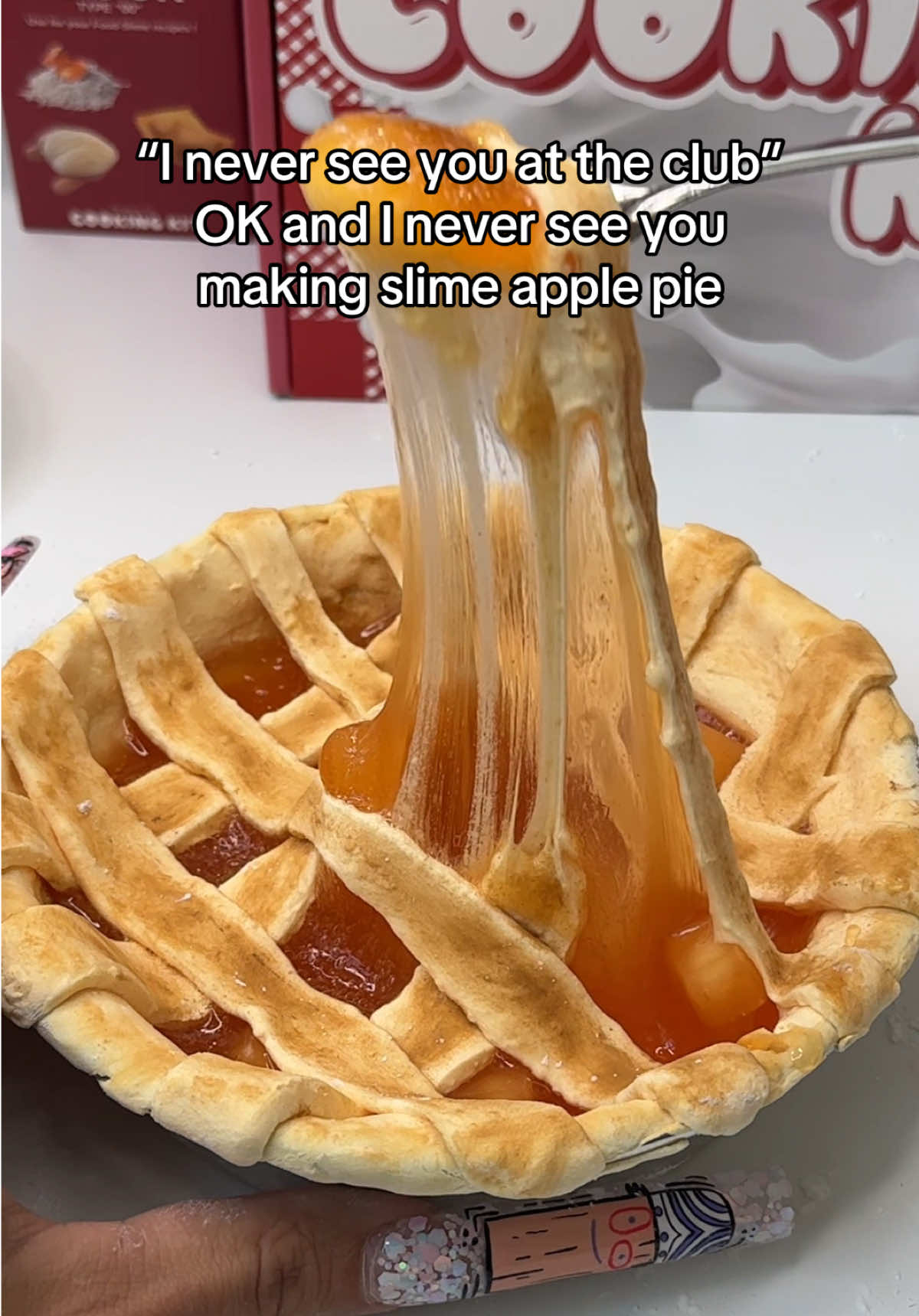 A post by @mooyahyah on TikTok caption: IT LOOKS SO REAL 🥧🍏