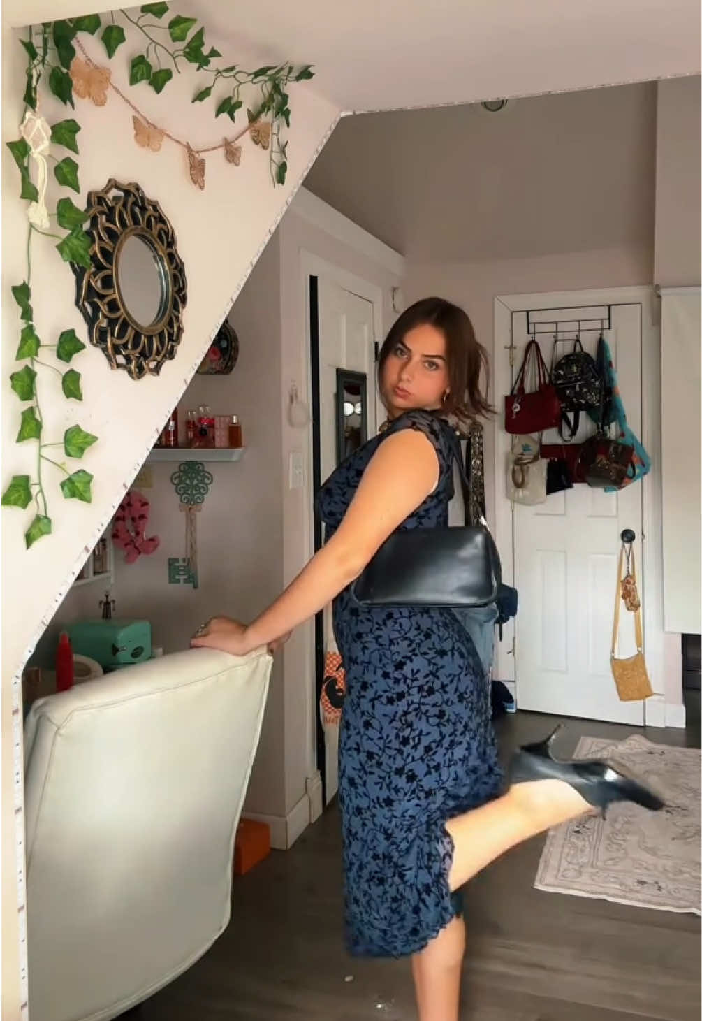 A post by @prettylilyliar on TikTok caption: dress from @MOTEL 🦋#motelrocks 