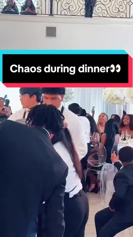 A post by @djbowtie214 on TikTok caption: Dinner time was complete Chaos yesterday 😂😂😂🔥#djbowtie #traveldj #BowTieVibes #clublivingroom #clublivingroom #destinationdj #traveldj #djlife #fyp #djlife #destinationdj🌏 #weddingday #weddingday #BowTie #WeddingSeason #weddingtiktok #mexicodj #bridesmaid #WeddingSeason 