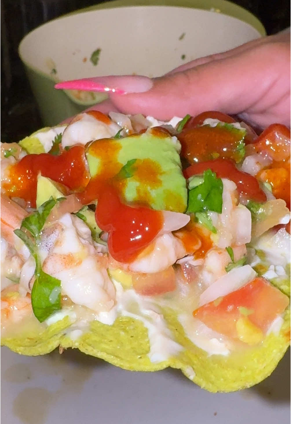 A post by @kushystephy on TikTok caption: Ceviche de camarón  150 calories per cup  35g protein  #ceviche #camaron #highprotein #lowcalorie #Ýtưởngchobữatối #caloriedeficit 